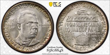 1951-D 50C Booker T. Washington MS67+ 