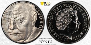 2015 £5 S-L38 Winston Churchill MS68