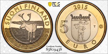 2015 € 5 Lapland MS67