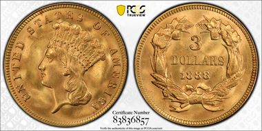 1888 $3 MS65