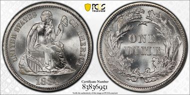 1884 10C MS67+