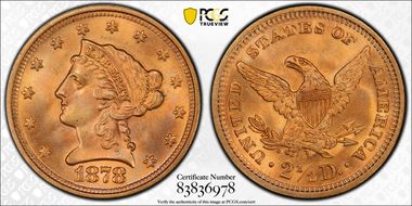1878 $2.50 MS66