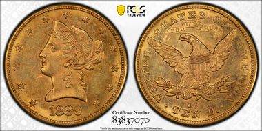 1880-CC $10 MS61