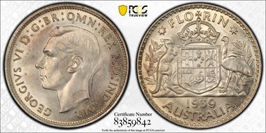 1939(m) Florin MS63