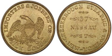(c.1850) Token Miller NY-154 Brass Chesebrough Stearns & Co. MS64