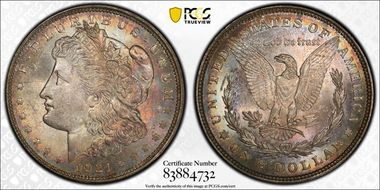 1921 $1 Morgan MS63