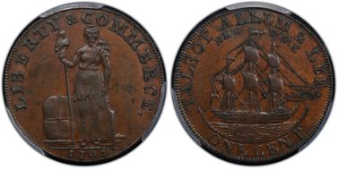 1794 Cent Talbot, Allum & Lee New York AU58BN
