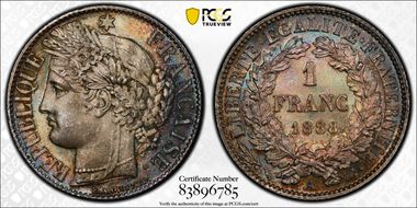 1888-A 1 Fr Gad-465a F-216 MS66