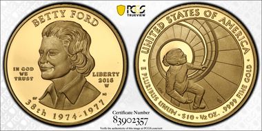 2016-W $10 Betty Ford PR69DCAM