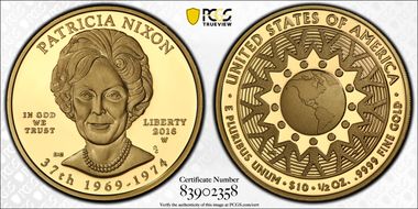 2016-W $10 Patricia Nixon PR70DCAM