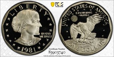 1981-S SBA$1 Type 1 PR70DCAM