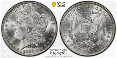 1884-O $1 MS67+