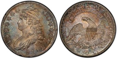 1812/1 50C Small 8 MS64+