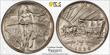 1939-D 50C Oregon MS67+ 