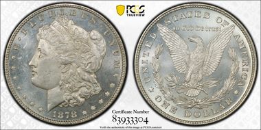 1878 8TF $1 VAM 15 Doubled Liberty MS64