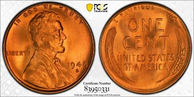 1948-S 1C MS67+ RD