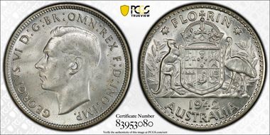 1942-S Florin KM-40  Ag MS64