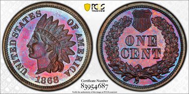 1868 1C PR65BN