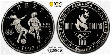 1996-S 50C Soccer PR70DCAM