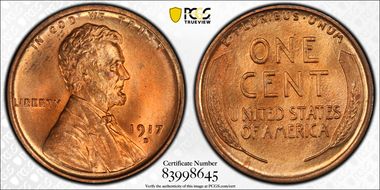 1917-D 1C MS66RD