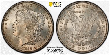 1878 8TF $1 VAM 14.1, Alligator Eye MS64