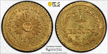 1838-C MS 1/2 E KM-173  Au MS62