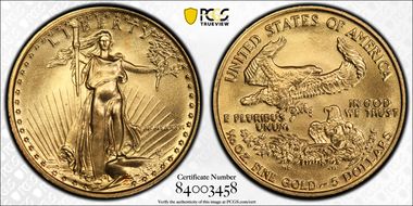 1986 $5 Gold Eagle MS69
