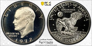 1972-S $1 Silver PR67CAM