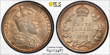 1908 5C Small 8 MS64