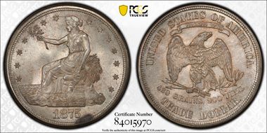1875-S T$1 Type-I/II MS64