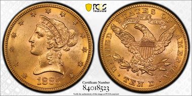 1885-S $10 MS64