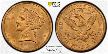 1873-CC $5 MS61