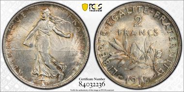 1915 2 Fr Gad-532 F-266 MS66