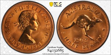 1963 Y. (p) 1/2D PR67RD