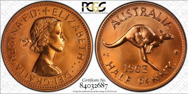 1963 Y. (p) 1/2D PR68RD