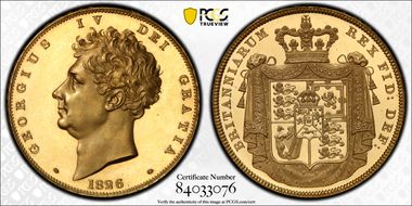 1826 P£5 WR-213 Lettered Edge PR64DCAM