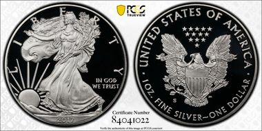 2017-S $1 Silver Eagle Congratulations Set First Strike PR70DCAM