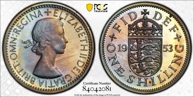 1953 Shil S-4139 English Rev PR67CAM