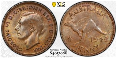 1944 Y. (p) 1D MS63BN