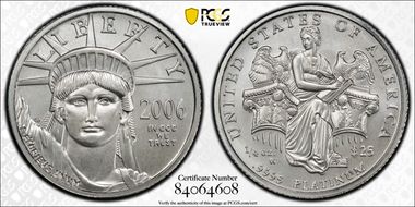 2006-W $25 Burnished St. of Liberty SP70