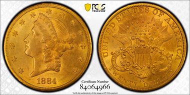 1884-CC $20 MS61