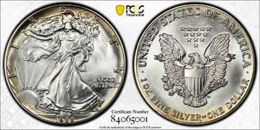 1988 $1 Silver Eagle MS69