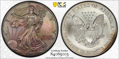 1999 $1 Silver Eagle MS66