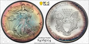 2000 $1 Silver Eagle MS68