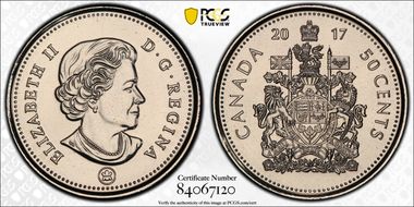 2017 50C Coat of Arms MS68