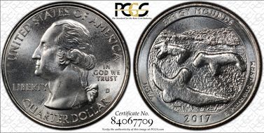 2017-D 25C Effigy Mounds NP MS67