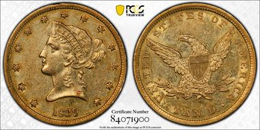 1839 $10 Type of 1840 AU58