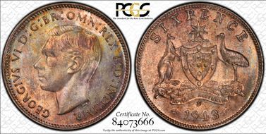 1943-D 6D KM-38  Ag MS65