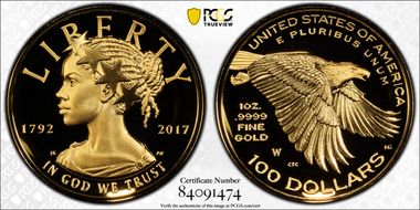 2017-W $100 American Liberty High Relief First Strike PR70DCAM