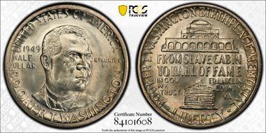 1949 50C Booker T. Washington MS67+